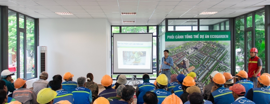 ECOGARDEN TỔ CHỨC HUẤN LUYỆN AN TOÀN LAO ĐỘNG – XÂY DỰNG VĂN HÓA AN TOÀN TỪ NHỮNG ĐIỀU NHỎ NHẤT